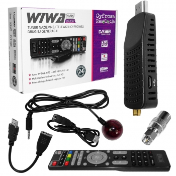 Tuner DVB-T2 Wiwa H.265 MINI dekoder cyfrowy najnowszy standard